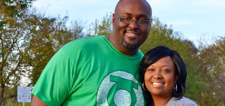 Henisha and Clayton Stovall at the park
