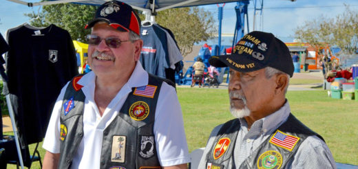 Military veterans visit at park