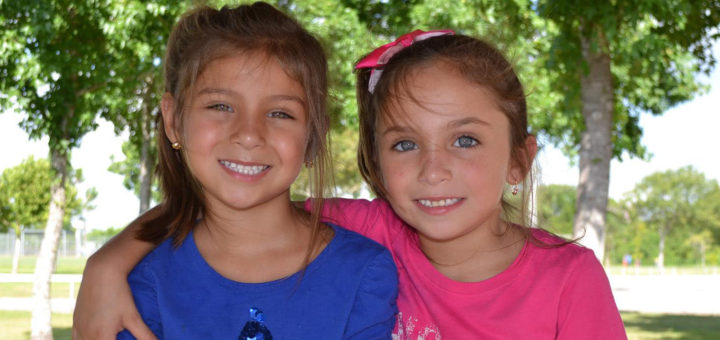 Kaylie and Alyssa Garcia at the park