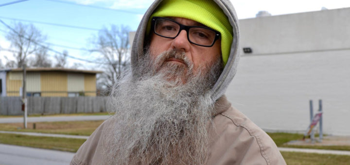 Larry Lawrence walks the streets