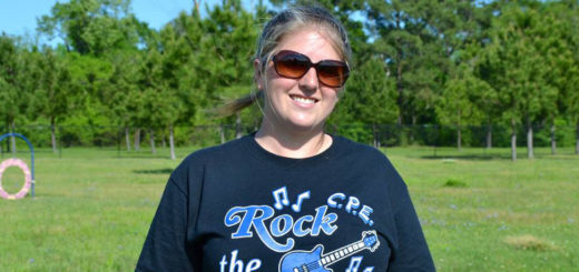 Lauren Prickett at dog park