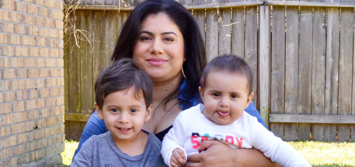 Lydia Rosales-Vegan holds her two sons