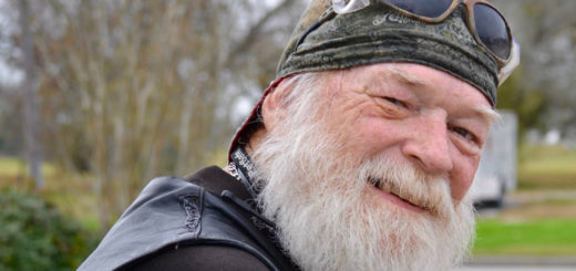 Randy Evans on his motorcycle