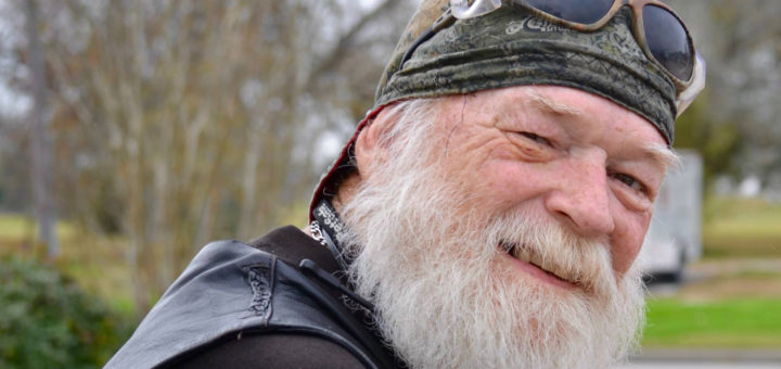 Randy Evans on his motorcycle