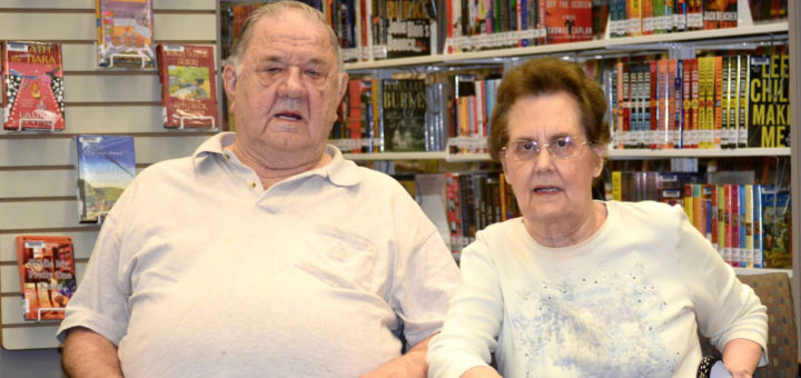 Robert Gregory and his wife at the library