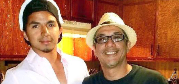 Roberto Carrasco with his dad