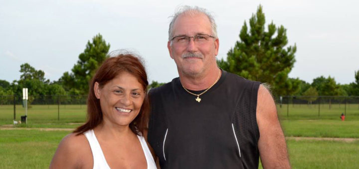 Sophie and Robert Turbeville at dog park