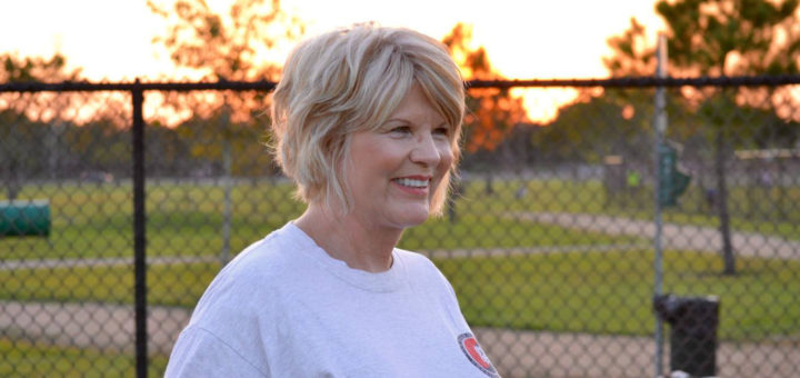 Susan Brewer at the dog park