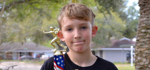 Talon Cunningham with trophy