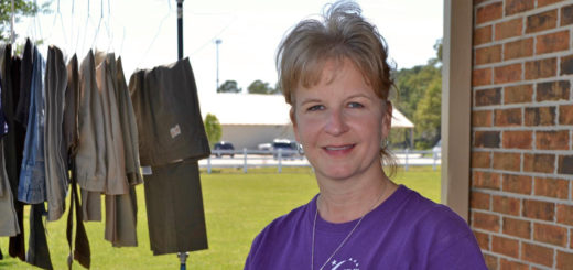 Tammy Adams at garage sale