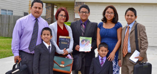 Tenorio family members in front of home