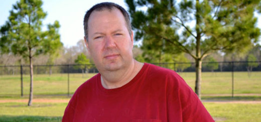 Truck driver at dog park