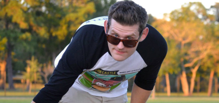 Xander Roberts with his dog