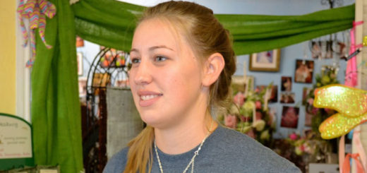 Ag student stands in store