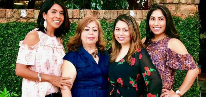 Ahime Ornelas with sisters and mom