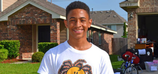 Band student at garage sale