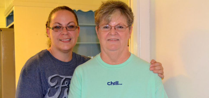 Mother and daughter at estate sale