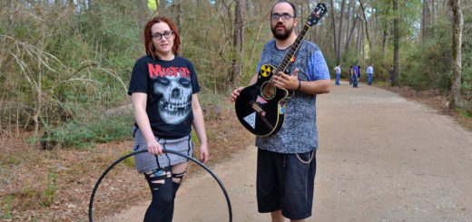 Comedians walking in the park