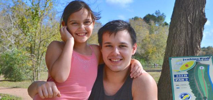 Cousins on walking trail