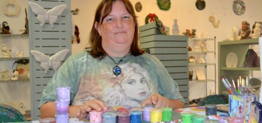 Doberman breeder making crafts