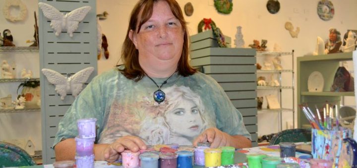 Doberman breeder making crafts