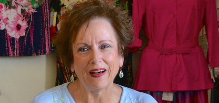 Woman in clothing store