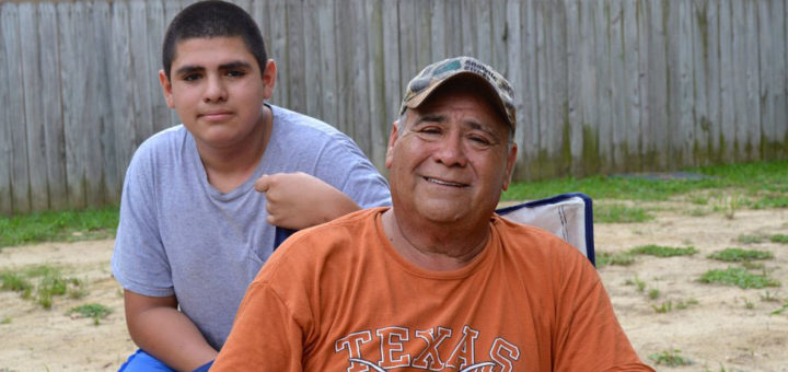 Grandfather with grandson