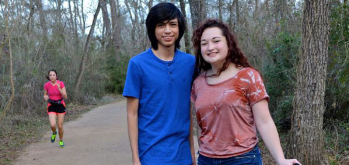 Two students at the park