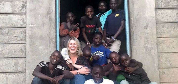 Janell Simmons sitting with boys