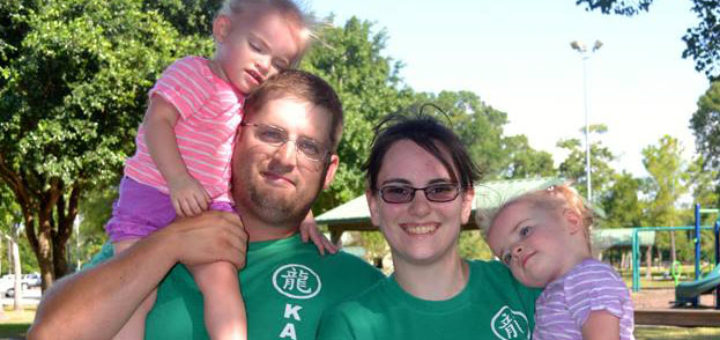 Young family at Jenkins Park