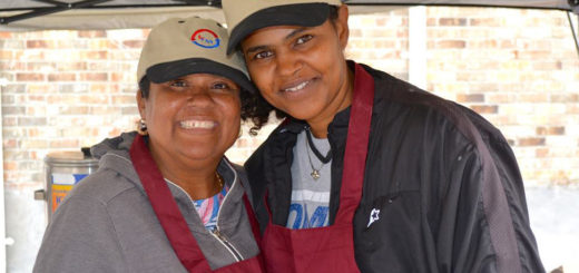 Two women selling food
