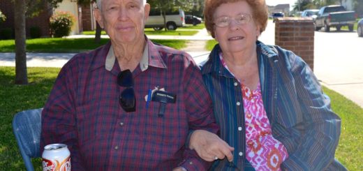 Married couple at garage sale