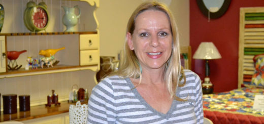 Woman in her resale shop