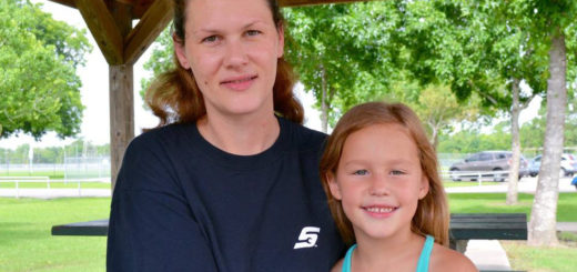 Mother and daughter at park