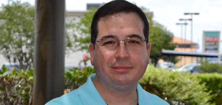 Pedro Pena outside coffee shop