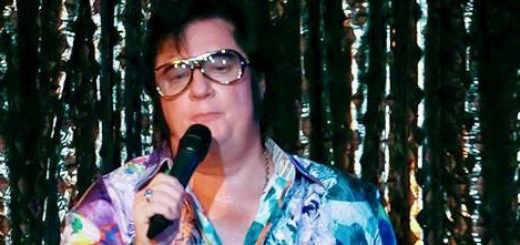 Ray Covey performs as Elvis