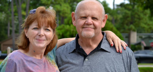 Couple at garage sale