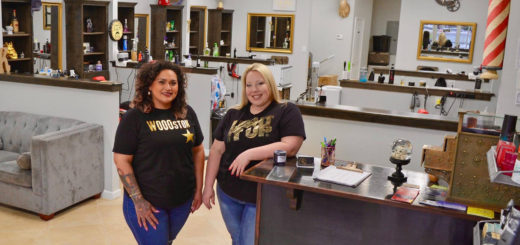 Roxann Ramirez and Katy Vojacek in their barbers shop
