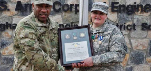 Sarah White accepting award