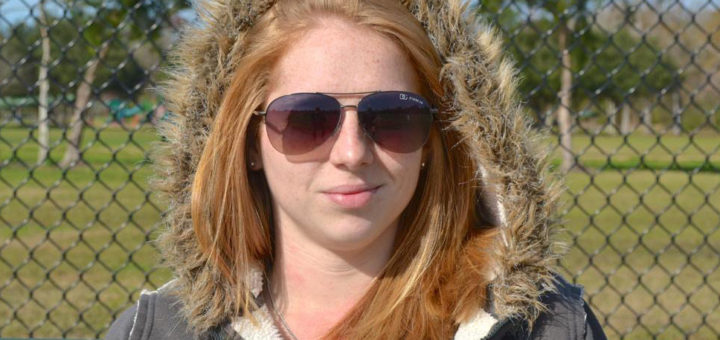 Young woman at dog park