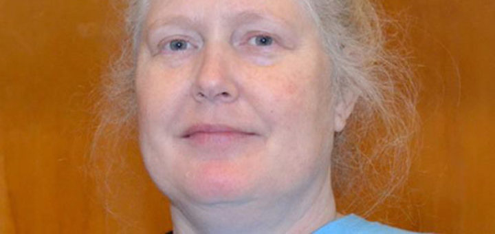 Woman at garage sale