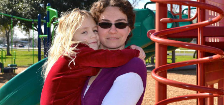 Mom and daughter at playground