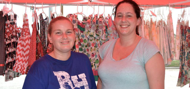 Women friends at craft show