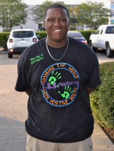 Allen Guy wearing YBS Mentoring shirt