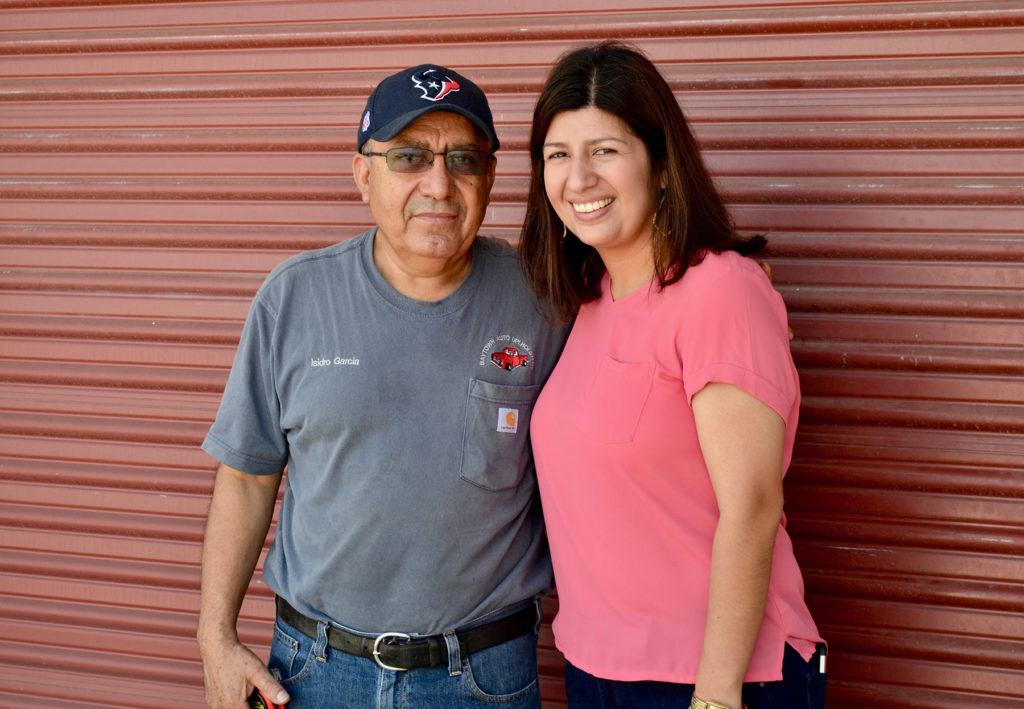 Isidro Garcia with his daughter, Maria
