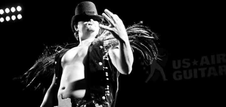 Brock McRock at air guitar competition