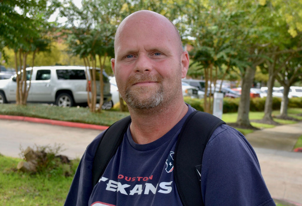 Sean Smith on Lee College campus