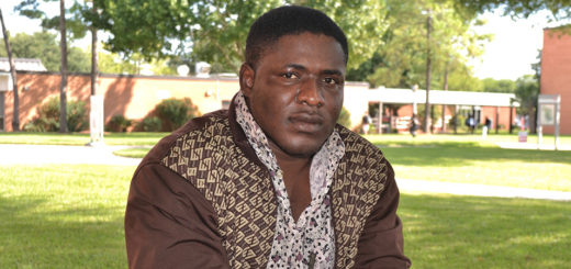 Constantine sits on Lee College campus