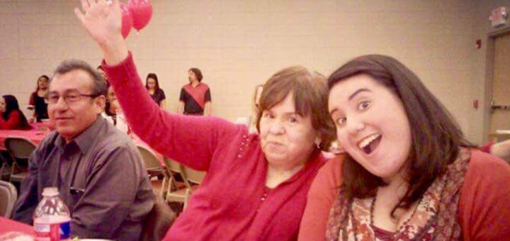 Cynthia Pizana with her mom and dad