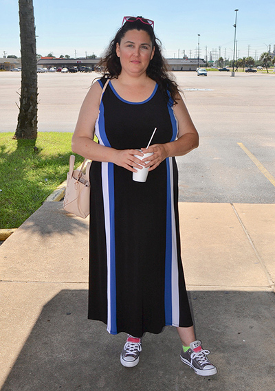 Tammy James outside of restaurant